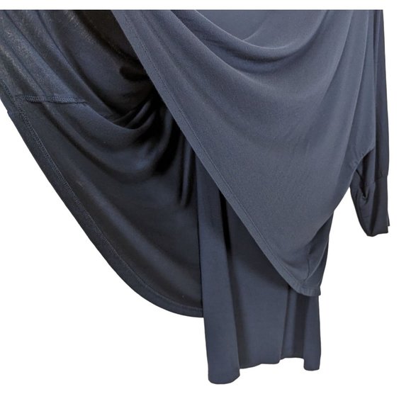 SOFT‎ SURROUNDINGS Stretch jersey Layered Indeevar Tunic blue Bohemian Top Small - Picture 5 of 10